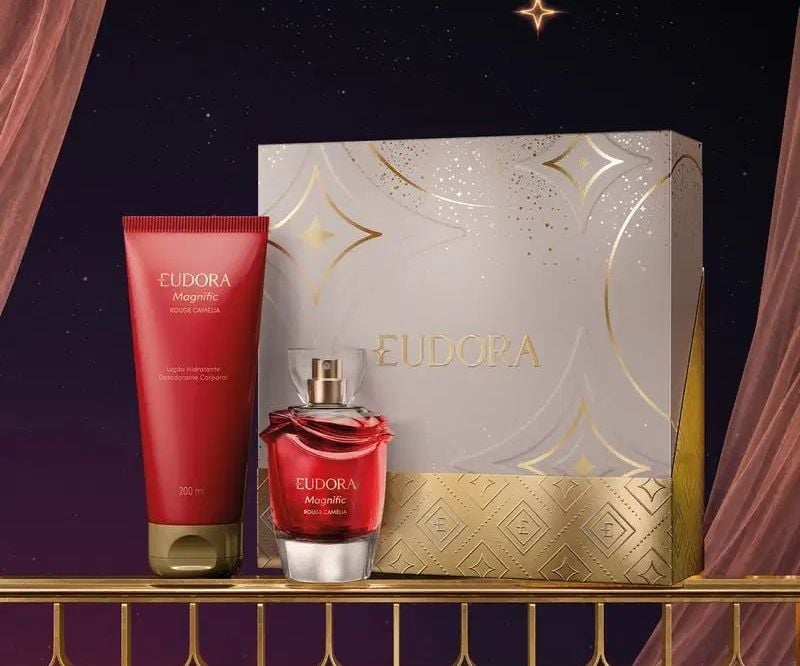 Kit Presente Natal Magnific Rouge Camélia (2 itens)