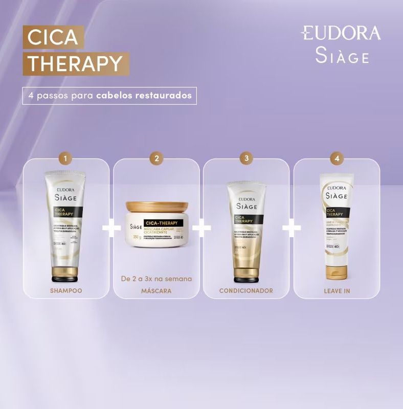 Combo Siàge Cica-Therapy: Shampoo 250ml + Condicionador 200ml