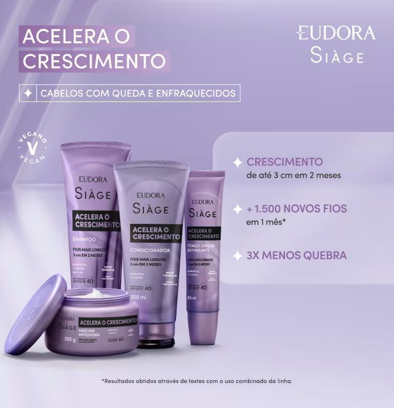 Máscara Capilar Siàge Acelera o Crescimento 250g
