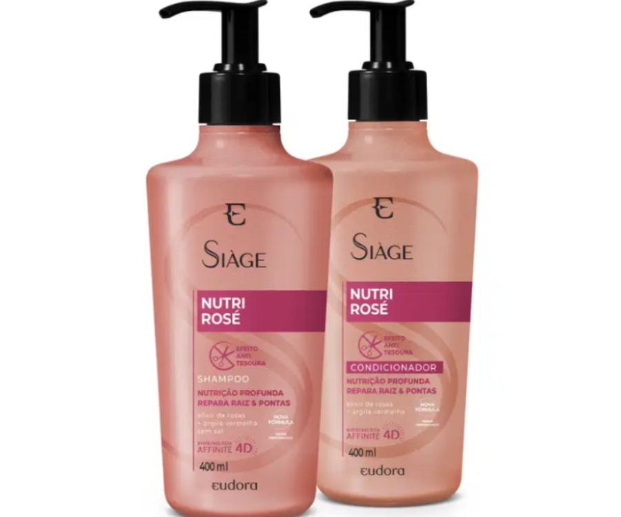 Combo Siàge Nutri Rosé: Shampoo 400ml + Condicionador 400ml