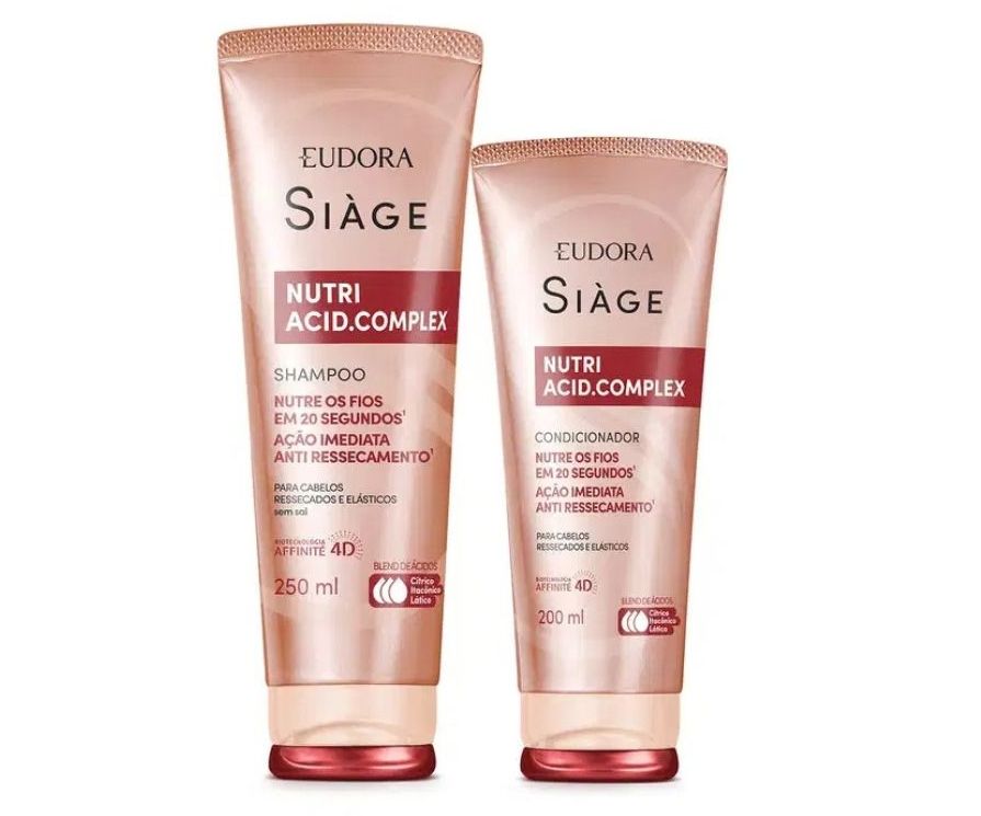 Combo Siàge Nutri Acid.Complex: Shampoo 250ml + Condicionador 200ml