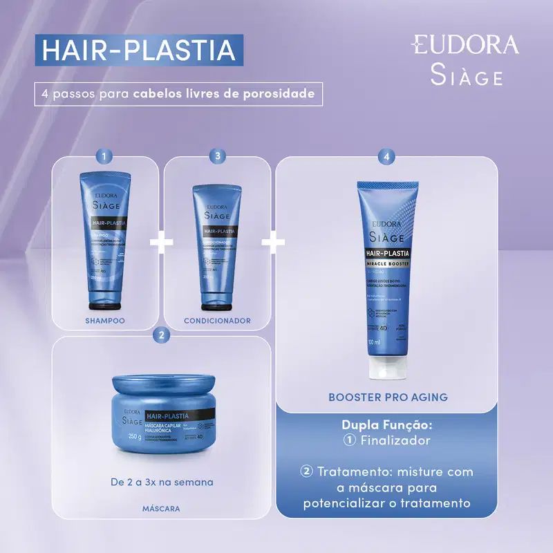 Combo Siàge Hair Plastia 4 itens