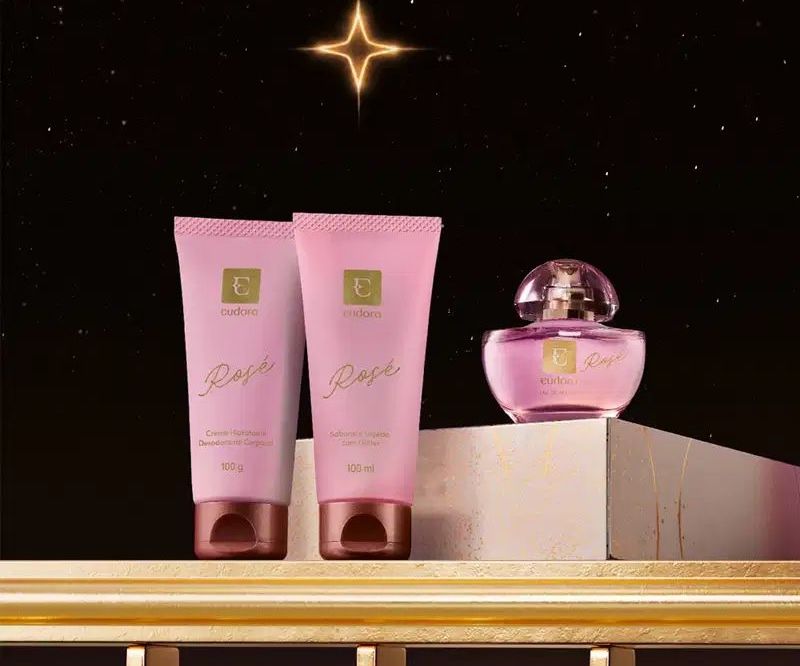 Kit Presente Natal Eudora Rosé (3 itens)