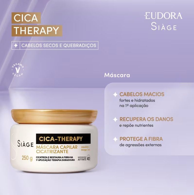 Eudora Siàge Cica Therapy - Máscara Capilar 250g