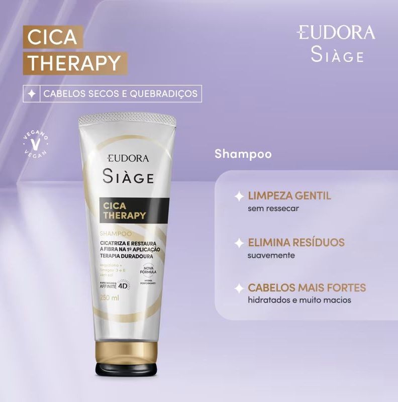Combo Siàge Cica-Therapy: Shampoo 250ml + Condicionador 200ml