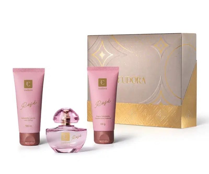 Kit Presente Natal Eudora Rosé (3 itens)
