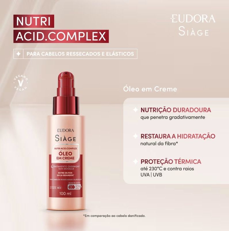 Óleo em Creme Siàge Nutri Acid.Complex 100ml
