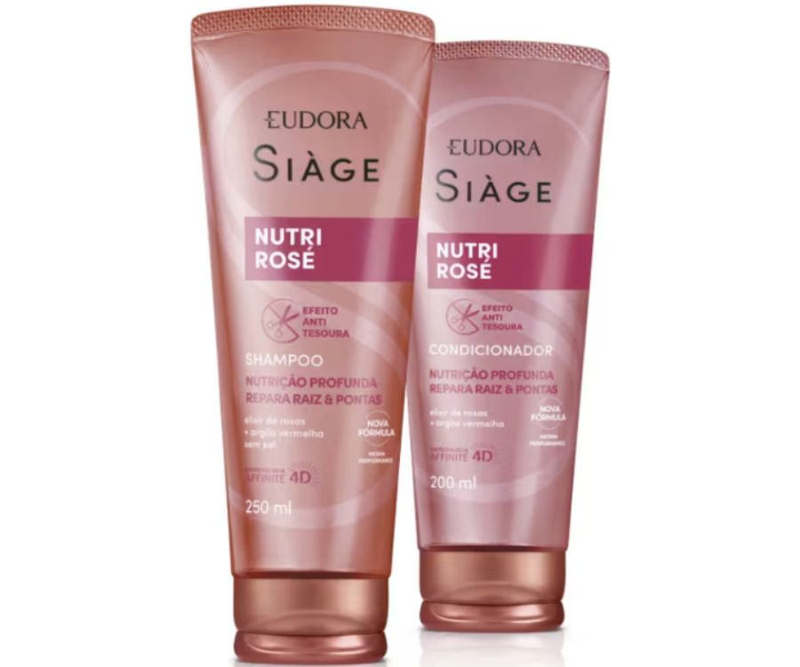 Combo Siàge Nutri Rosé: Shampoo 250ml + Condicionador 200ml