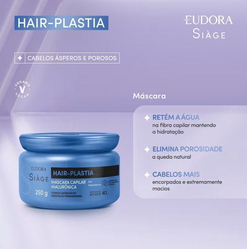 Eudora Siàge Hair Plastia Máscara Capilar 250g