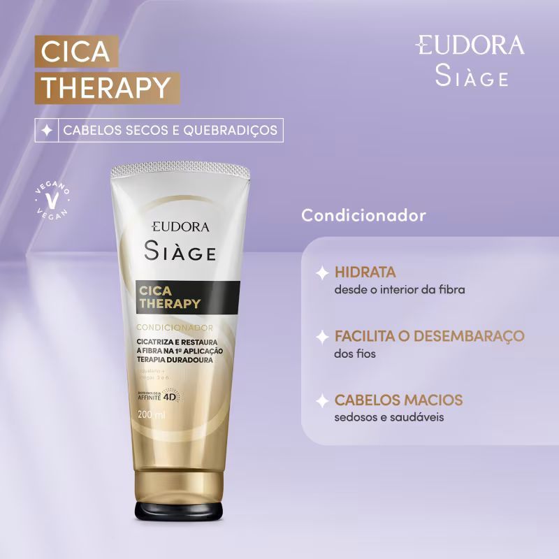 Combo Siàge Cica-Therapy: Shampoo 250ml + Condicionador 200ml