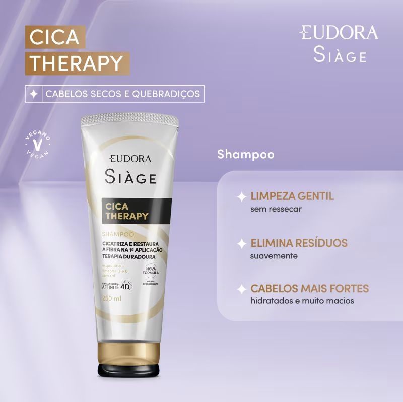 Combo Siàge Cica-Therapy: Shampoo 400ml + Condicionador 400ml