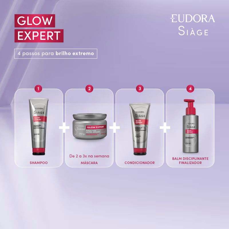 Combo Siàge Glow Expert: Shampoo 250ml + Condicionador 200ml
