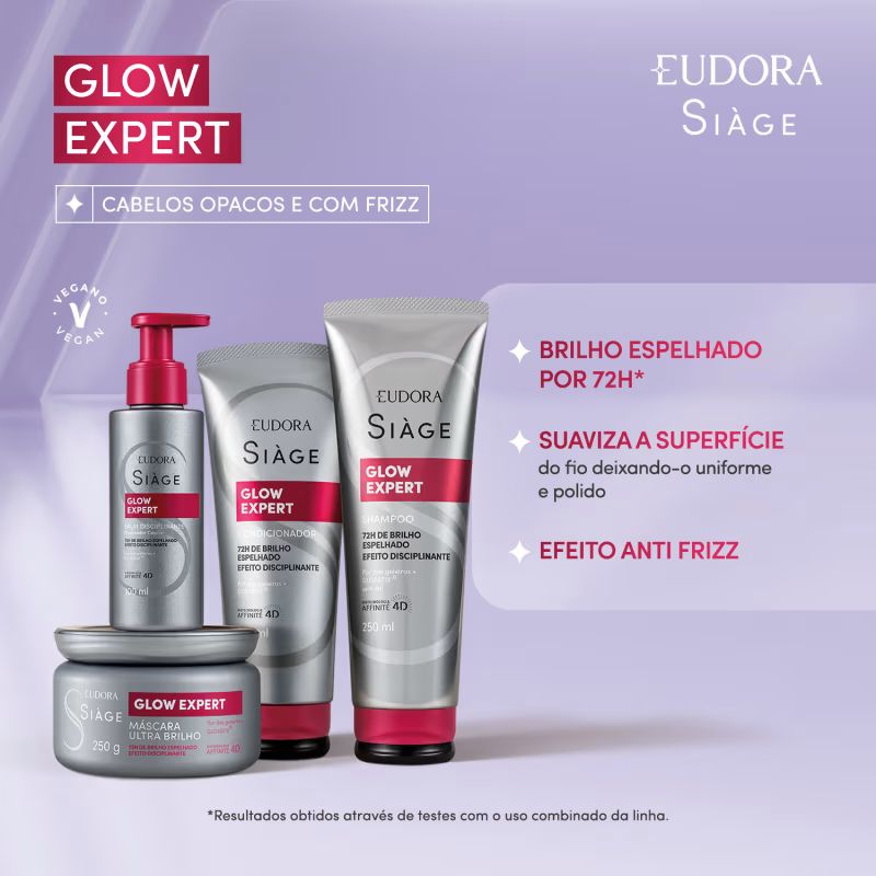 Combo Siàge Glow Expert: Shampoo 250ml + Condicionador 200ml