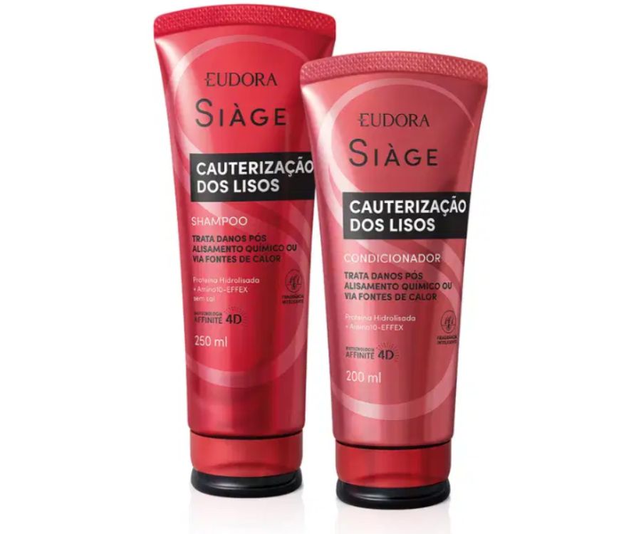Combo Siàge Cauterização dos Lisos: Shampoo 250ml + Condicionador 200ml