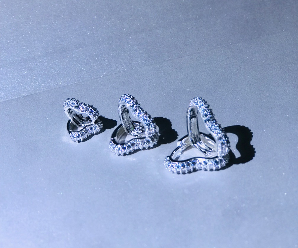 Argolas Brisa Cristal Coração