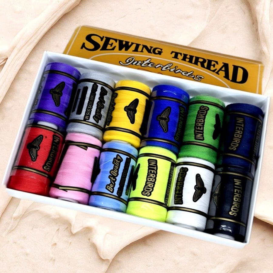 12pc Coloured Thread.