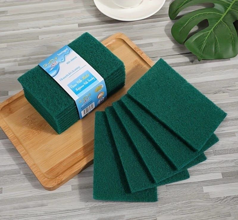 10pc Green Scrubbing Pads