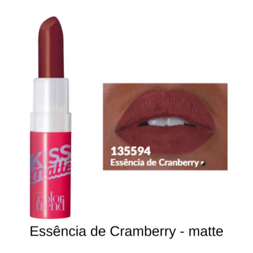Batom Kiss Matte Essência de Cramberry - 3,6g