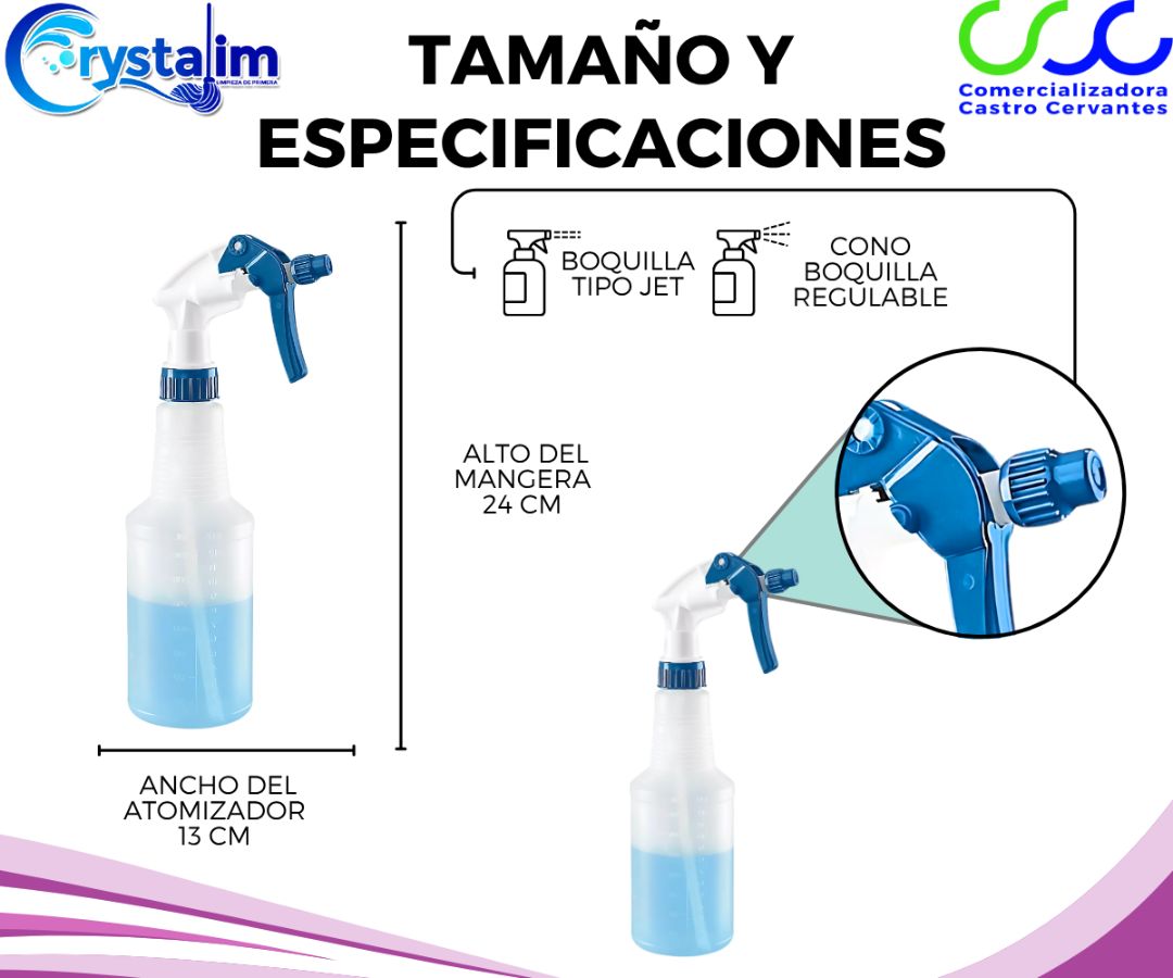 Atomizador Polietileno Con Pistola Uso Rudo 500 ml (AP500)