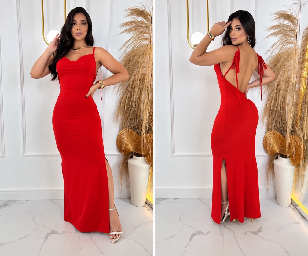 Vestido Jade vermelho