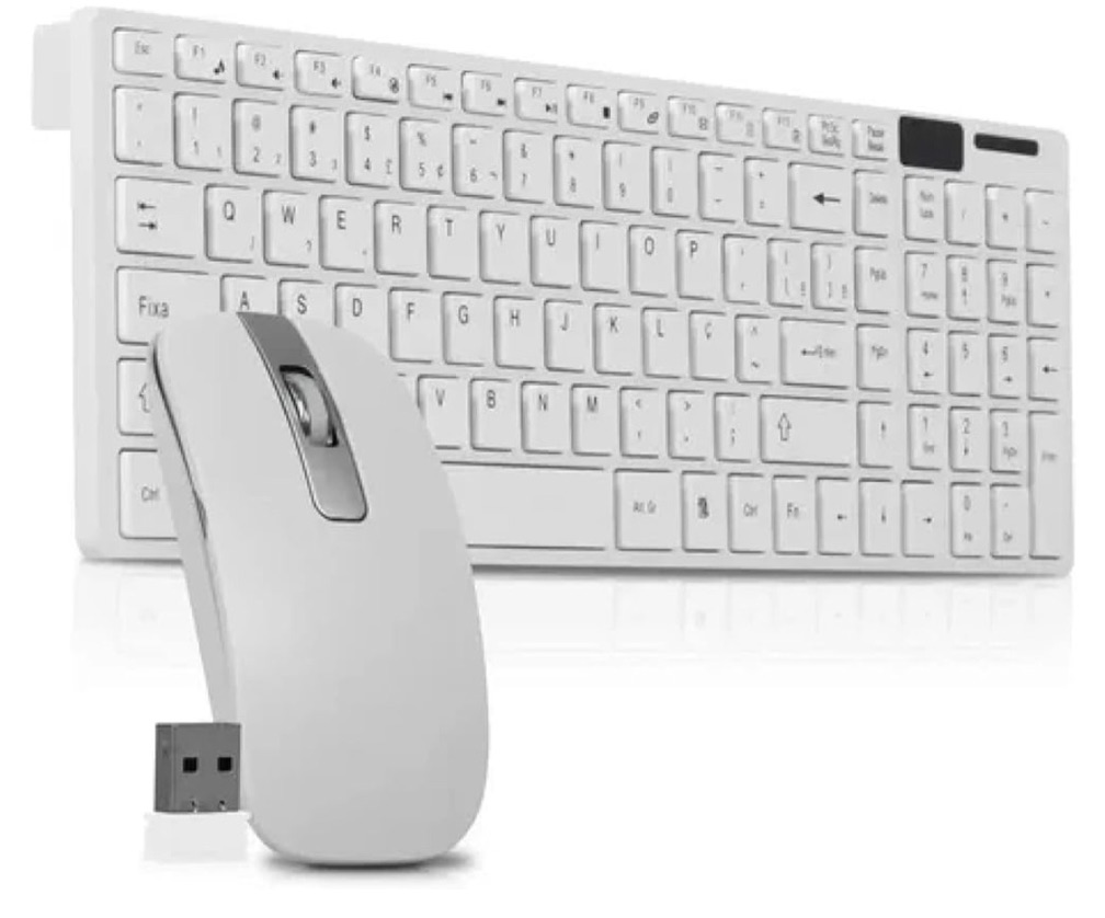 Combo Teclado E Mouse Sem Fio Wireless Para Computador