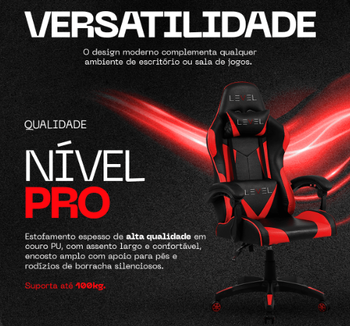 Cadeira Gamer Reclinável Level