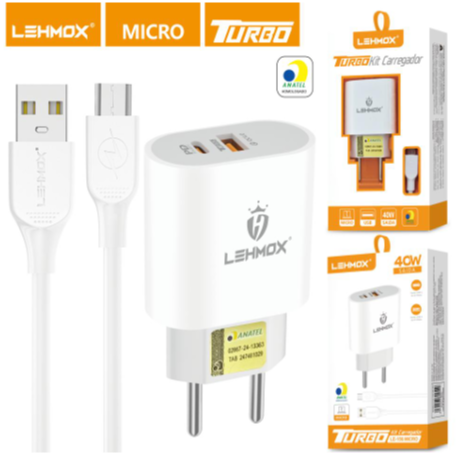 Carregador Turbo 40W Lehmox LE-156 Micro