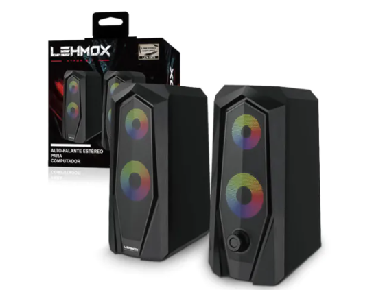 Caixa De Som Gamer Para Pc Usb P2 Com Iluminação