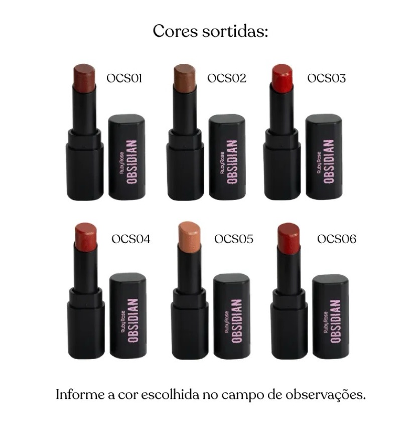 Batom em bastão Obsidian Ruby Rose