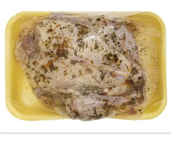 Galeto cru e temperado