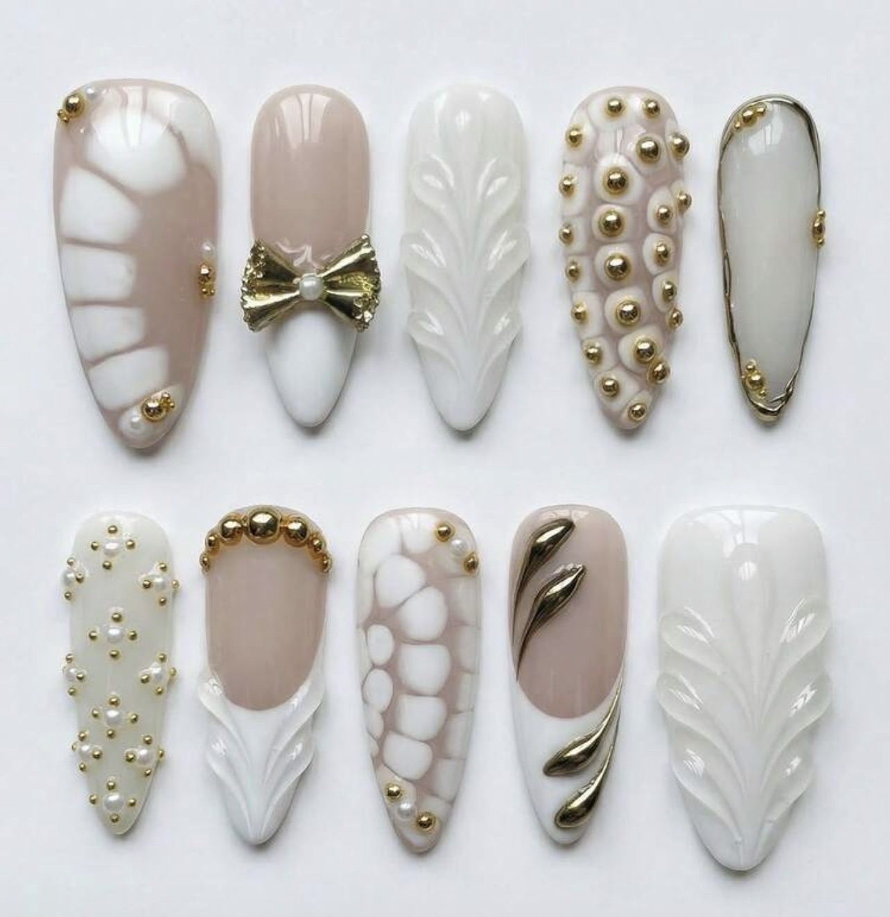 3D Handmade Luxury Press On Nails Set
