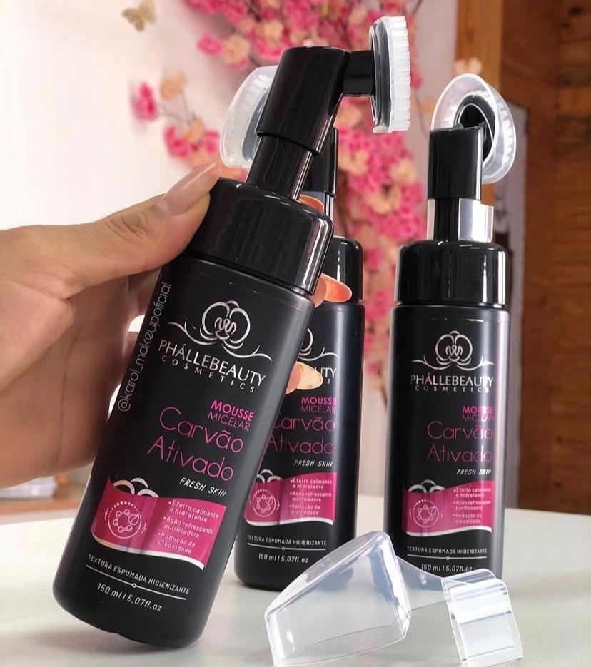 MOUSSE FACIAL CARVÃO ATIVADO PHALLEBEAUTY