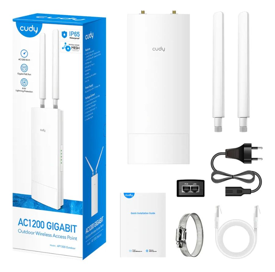 Access Point Cudy Ac1200 Dual Band Gigabit Ap1300 Exterior