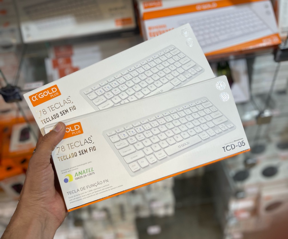 Teclado sem fio Gold (Branco)