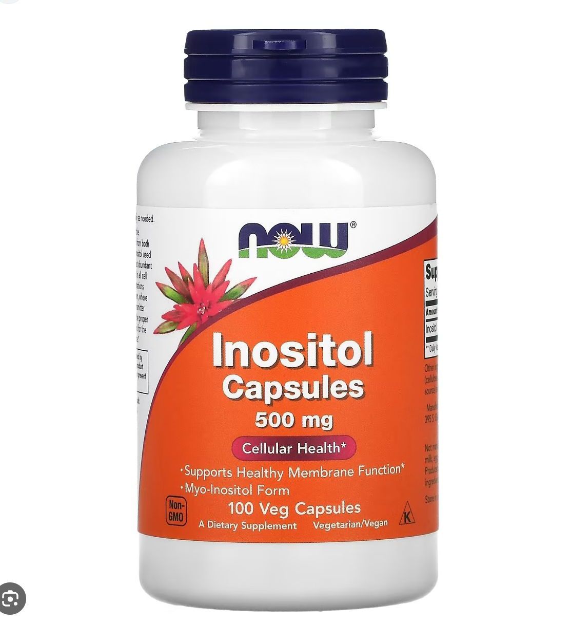 Inositol myo d-chiro 500mg X100 NOW
