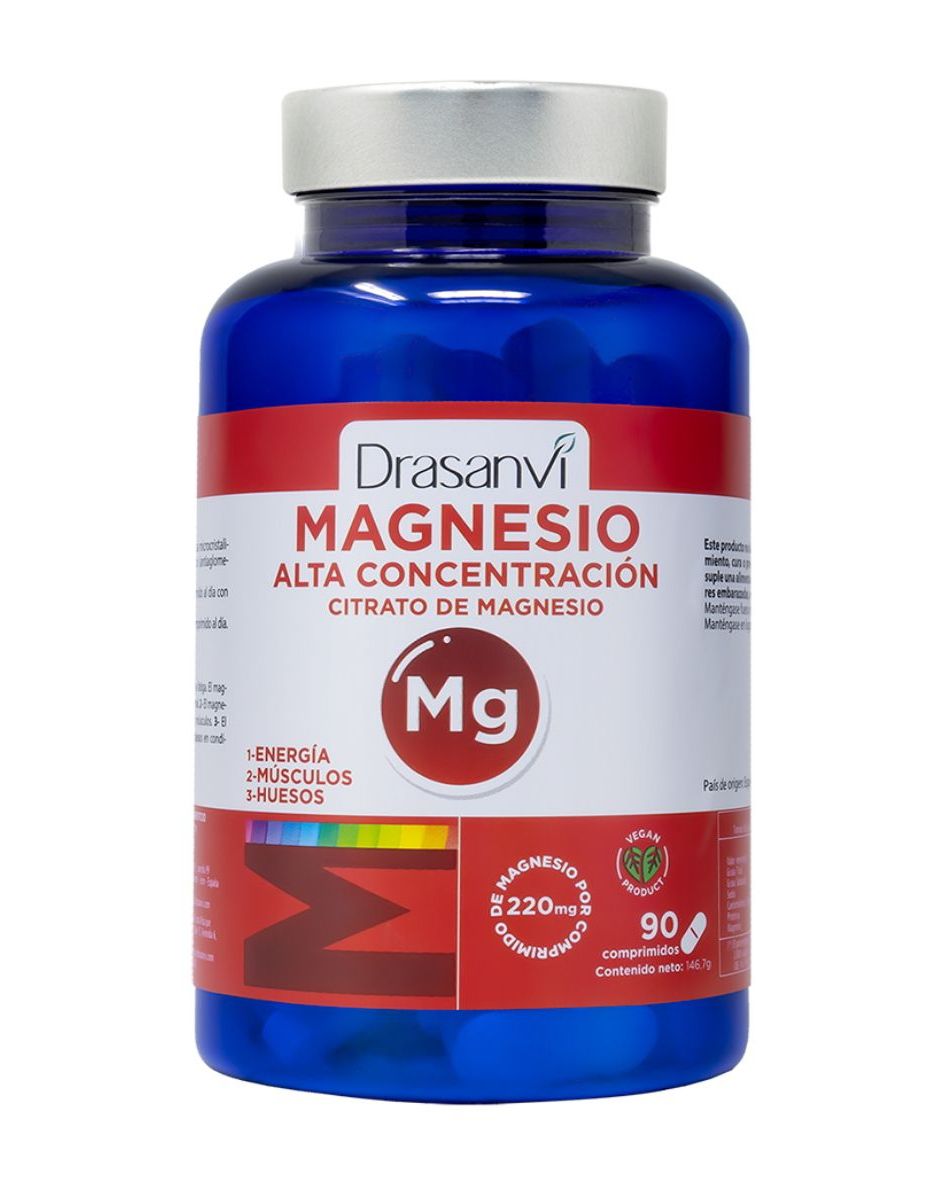 CITRATO DE MAGNESIO ALTA CONCENTRACIÓN 90 TABLETAS DRASANVI