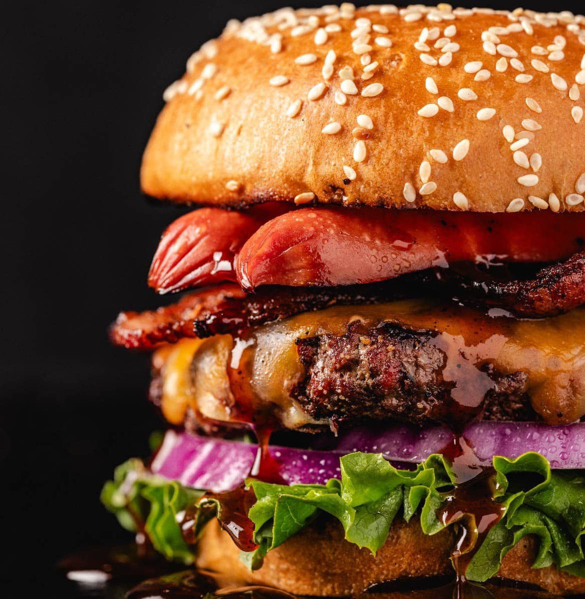 Cheeseburger TeraBITE Xtreme BBQ, Bacon, Sausage