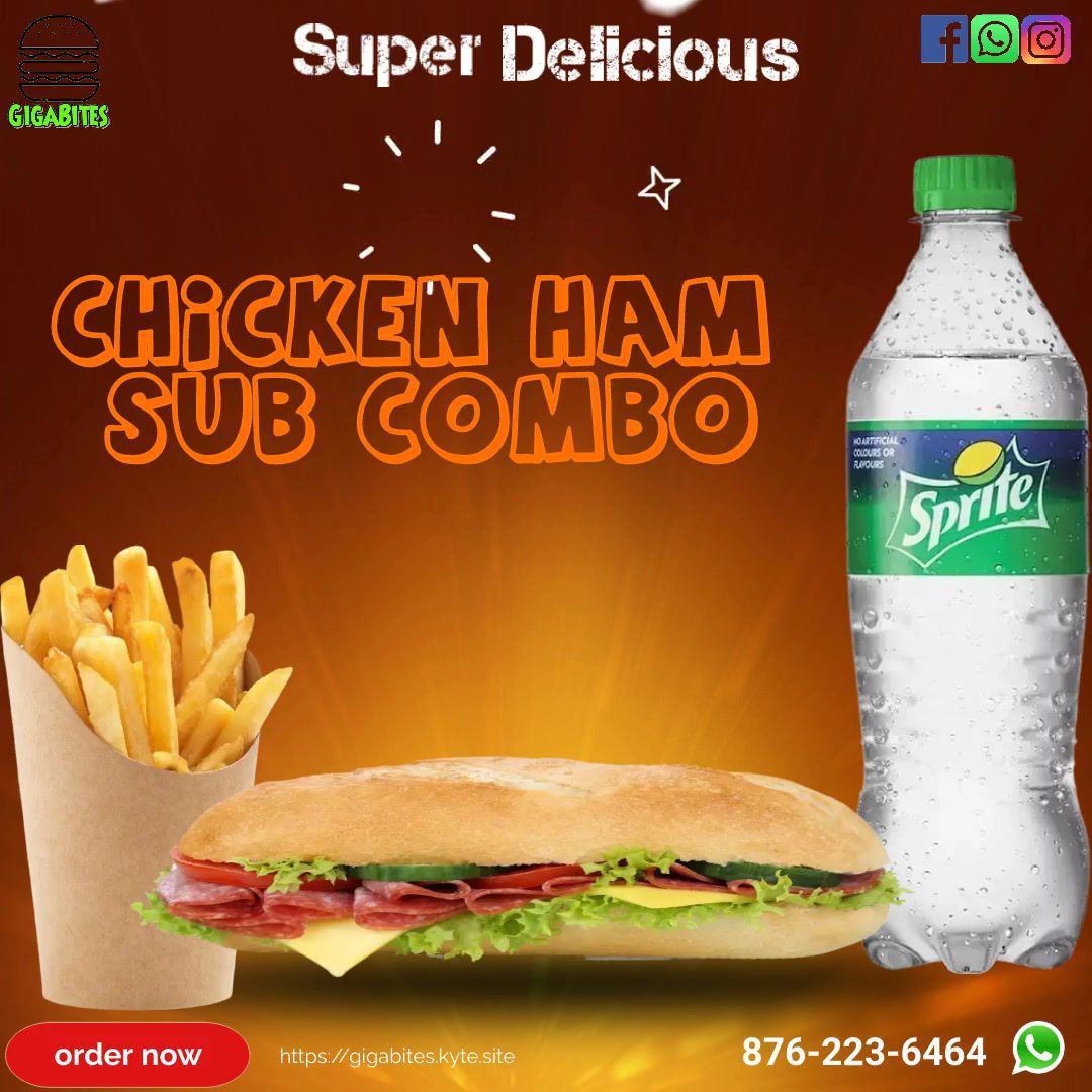 Chicken Ham & Cheese SUB COMBO