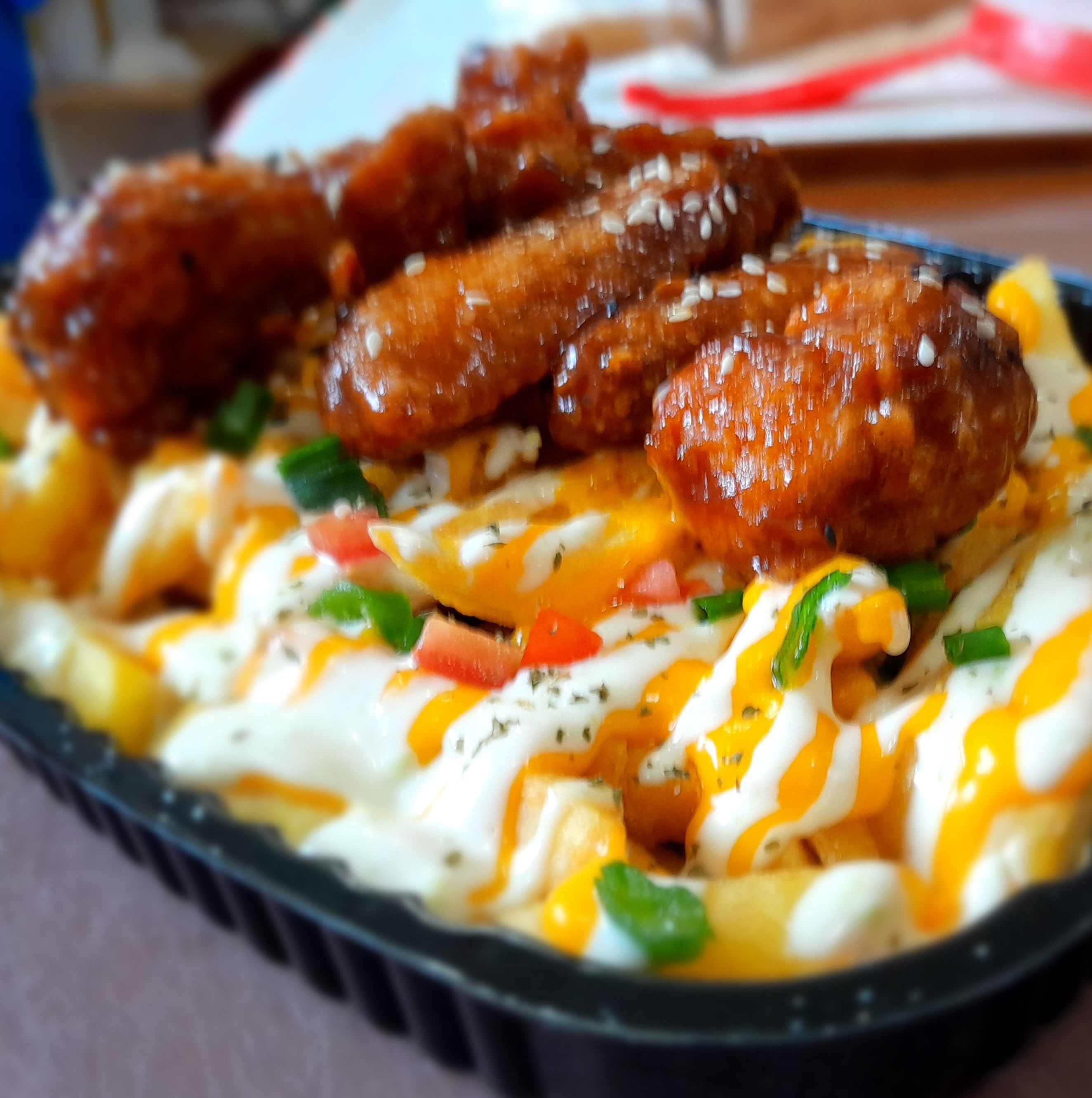BBQ Wings Cheese Loaded Fries