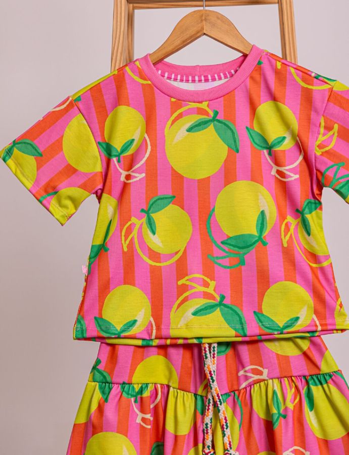 CONJUNTO BAMBOLÊ JUVENIL - FRUTINHAS LISTRADA