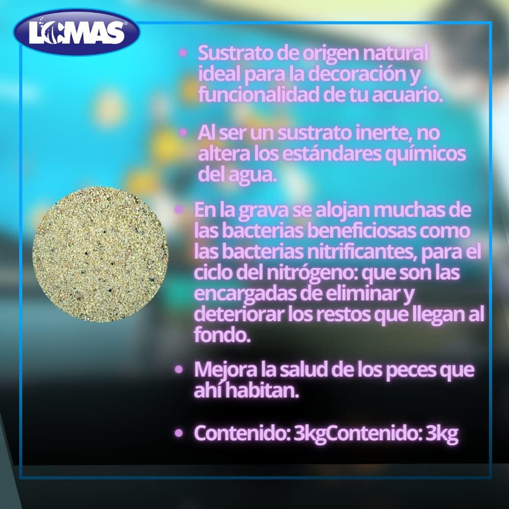 ARENA SILICA P/ACUARIO - GRANO FINO 3 KG