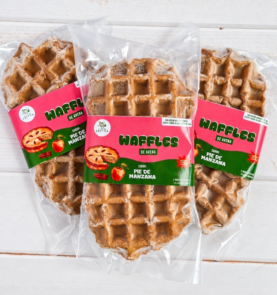 Waffle pie de manzana