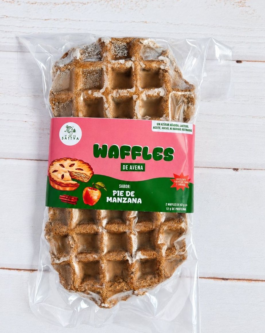 Waffle pie de manzana