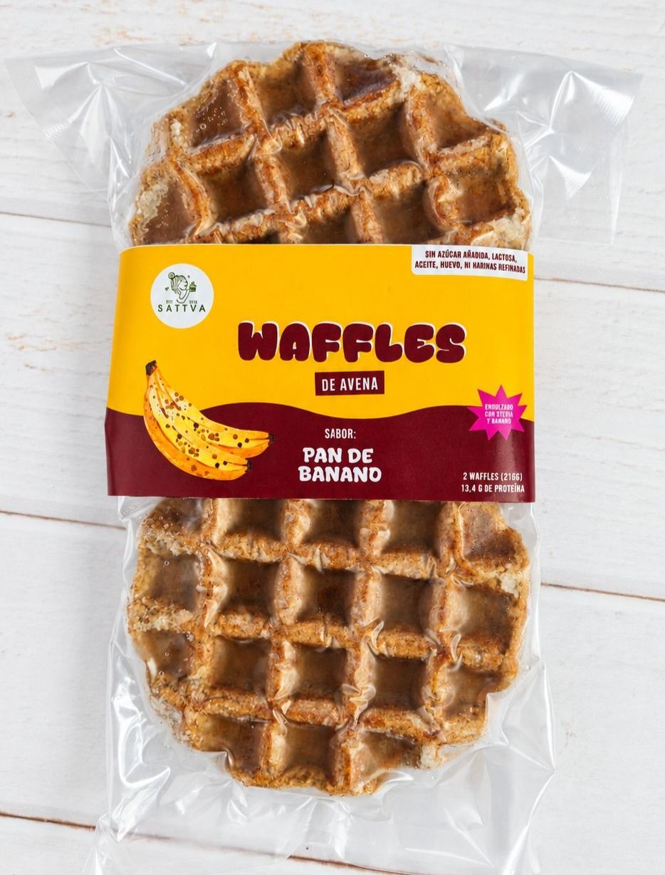 Waffle pan de banano