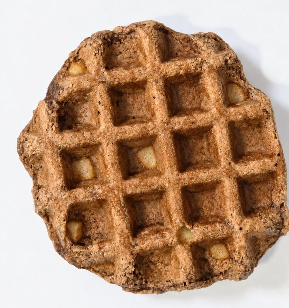 Waffle pie de manzana
