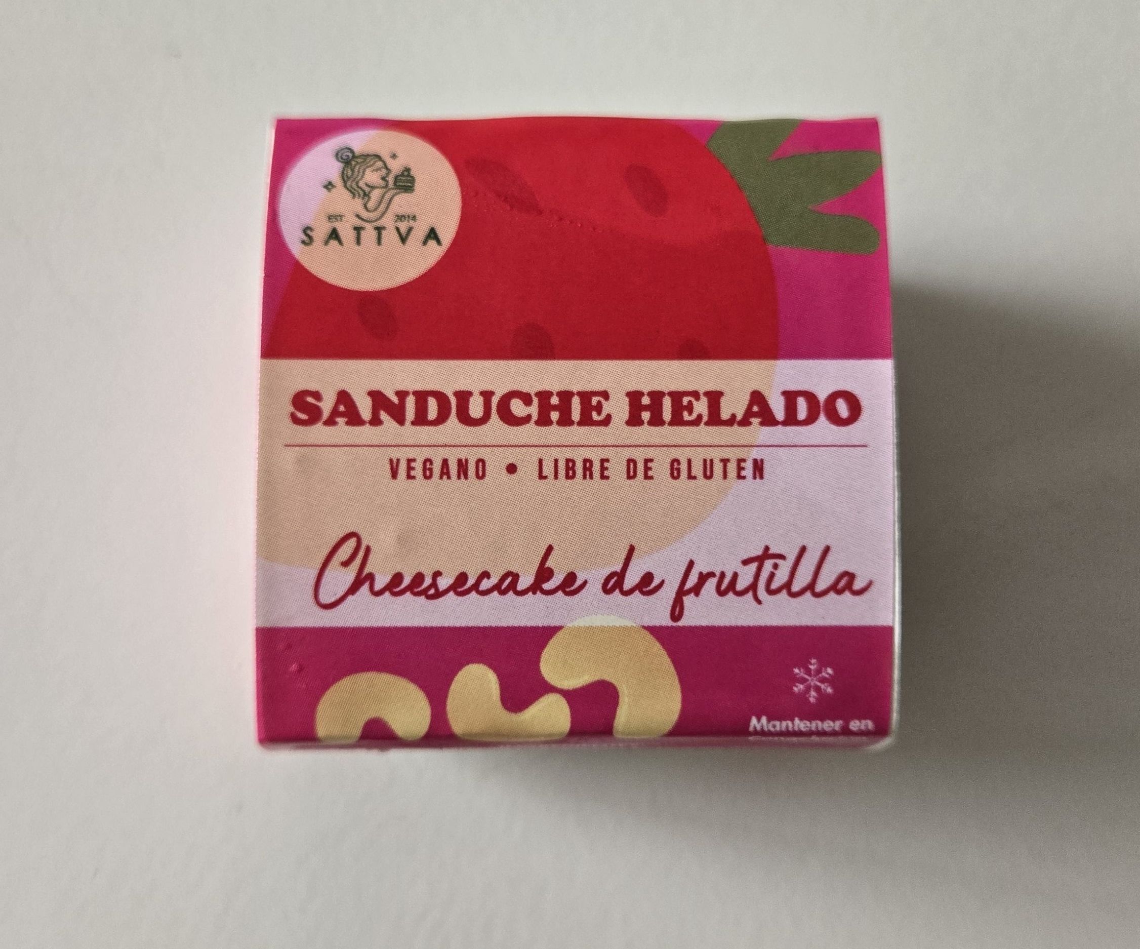 Sanduche helado ~ Cheesecake de frutilla 🍓