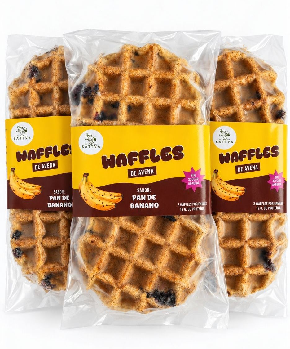 Waffle pan de banano