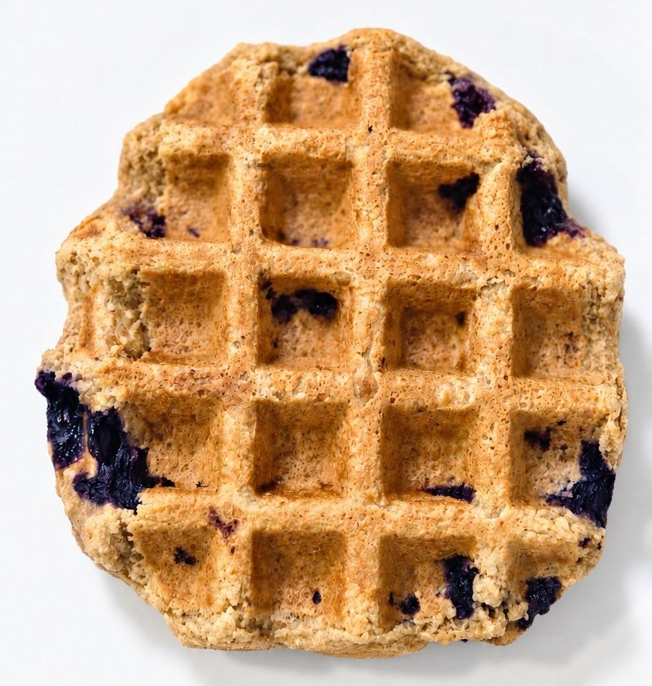 Waffle limón y blueberry
