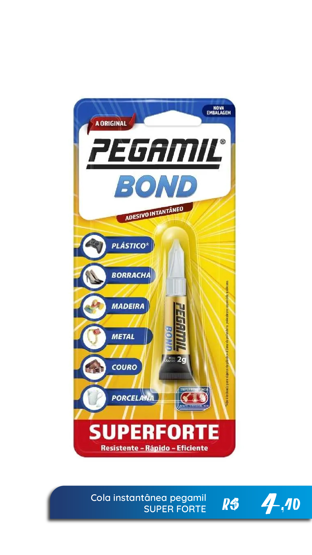 Cola instantânea Pegamil Bond 2g