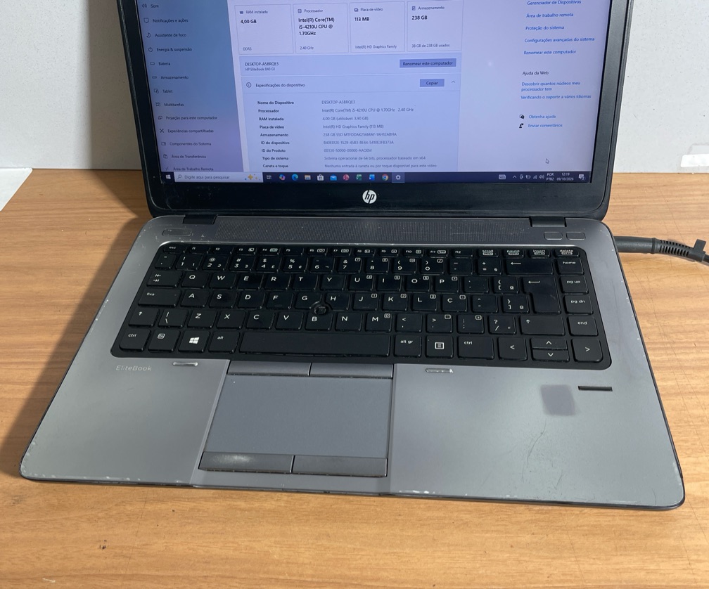 Notebook HP Elitebook 840G1 / 14 Polegadas